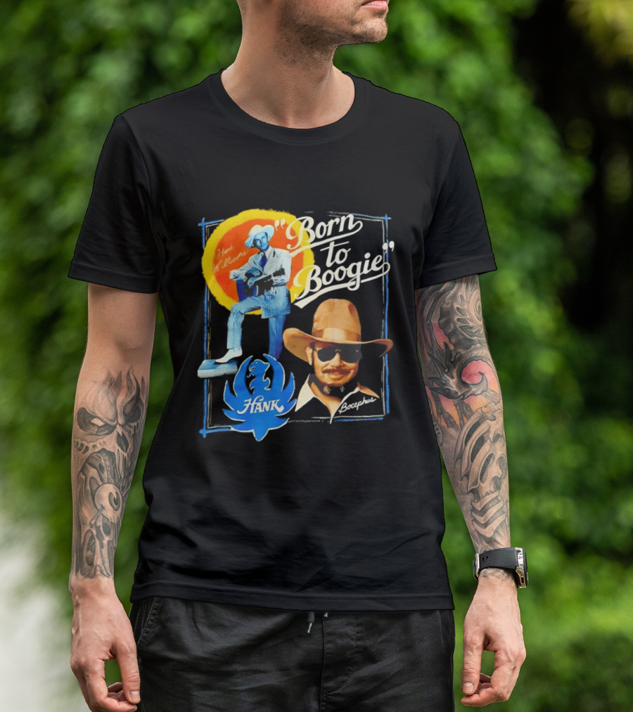 Hank Williams Bocephus Born To Boogie Music Legends T-Shirt