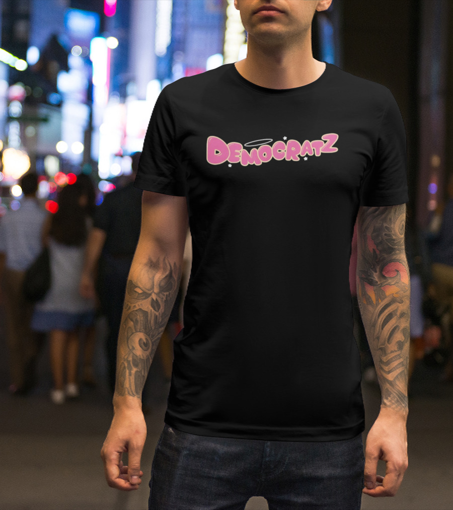Democratz Democratic Party Pink Halo Comic T-Shirt