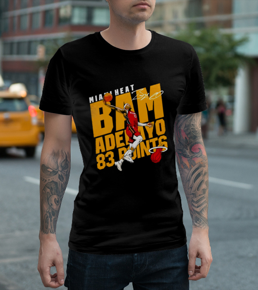 Miami Heat Bam Adebayo 83 Points Basketball Dunk T-Shirt