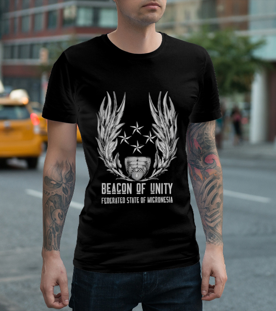 Beacon Of Unity Federated State Of Micronesia Four Stars Laurel T-Shirt