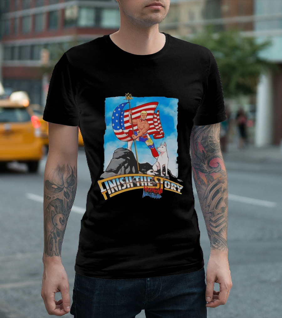 Cody Rhodes Finish The Story American Nightmare WWE Flag T-Shirt