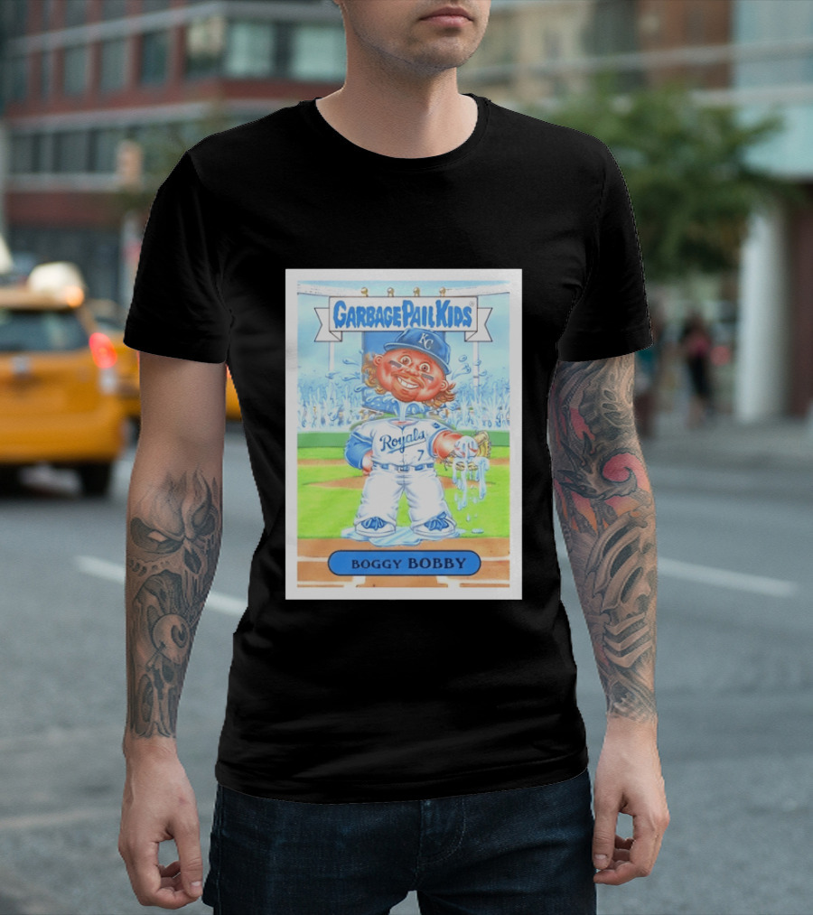 Garbage Pail Kids Boggy Bobby Royals KC Baseball Card T-Shirt