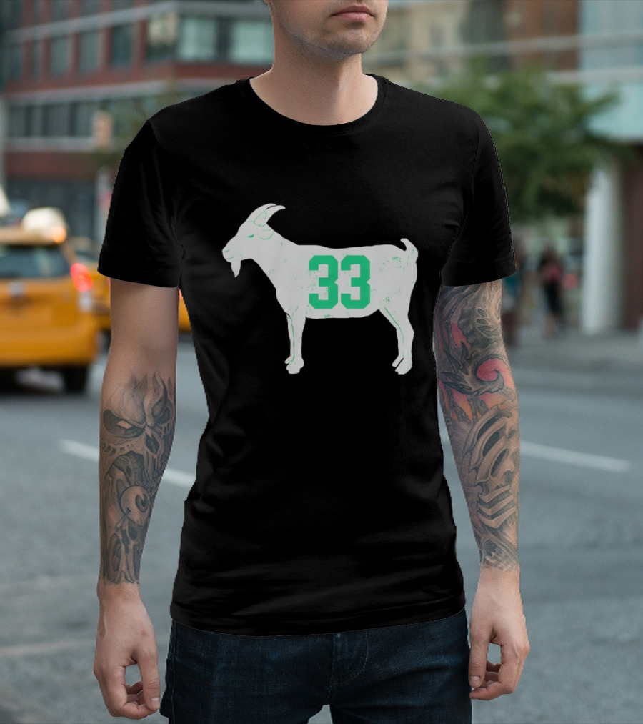 Larry Bird Goat 33 Boston Celtics St Patrick's Day Basketball T-Shirt