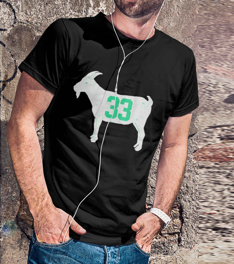 Larry Bird Goat 33 Boston Celtics St Patrick's Day Basketball T-Shirt
