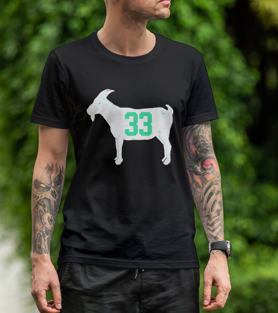 Larry Bird Goat 33 Boston Celtics St Patrick's Day Basketball T-Shirt