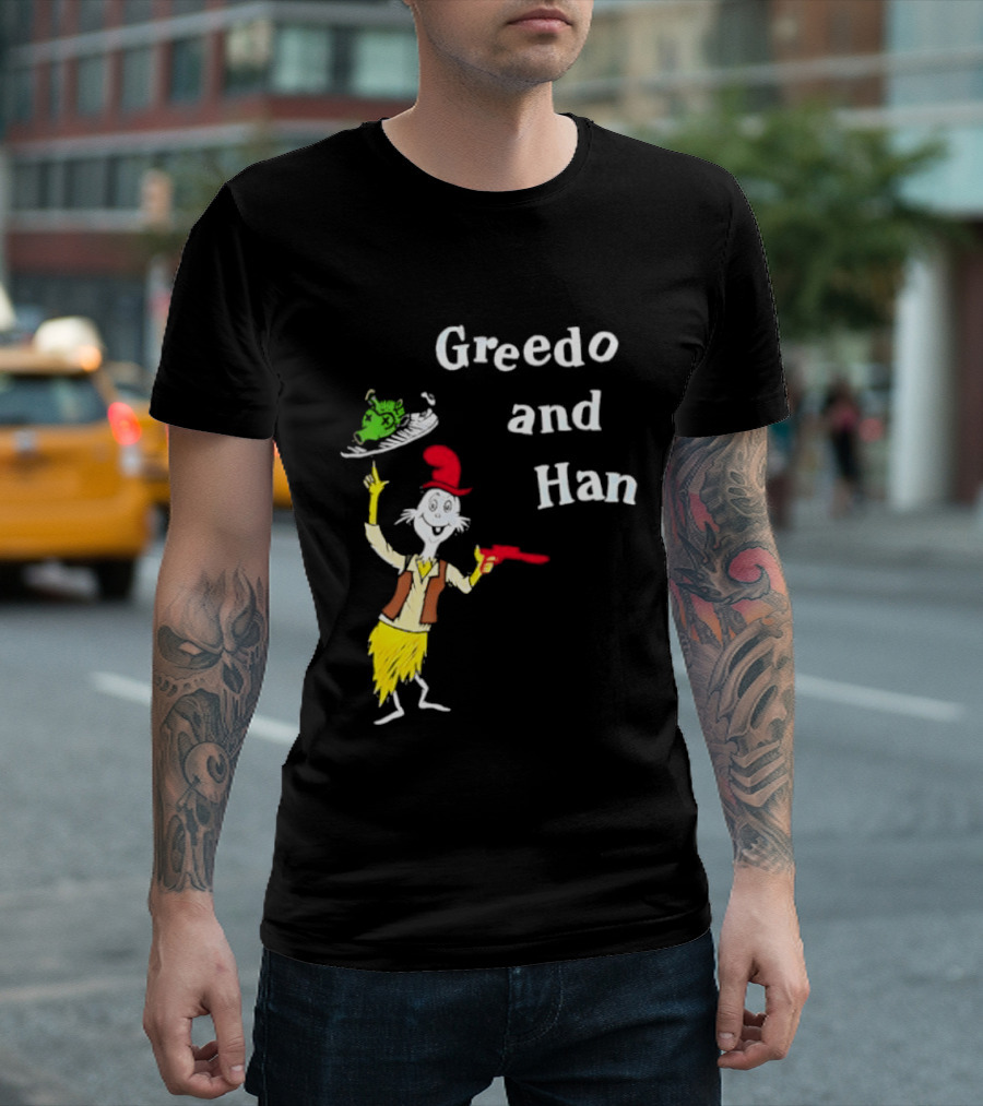 Greedo And Han Dr Seuss Blaster T-Shirt