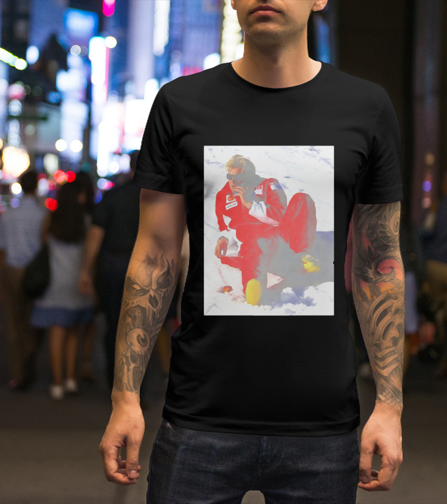 Ice Man Kimi Raikkonen F1 Ferrari Team Racing Legend T-Shirt