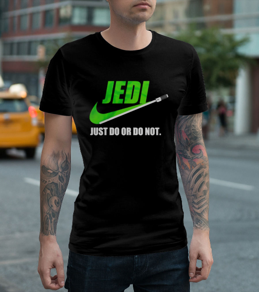 Jedi Just Do Or Do Not Lightsaber Swoosh T-Shirt