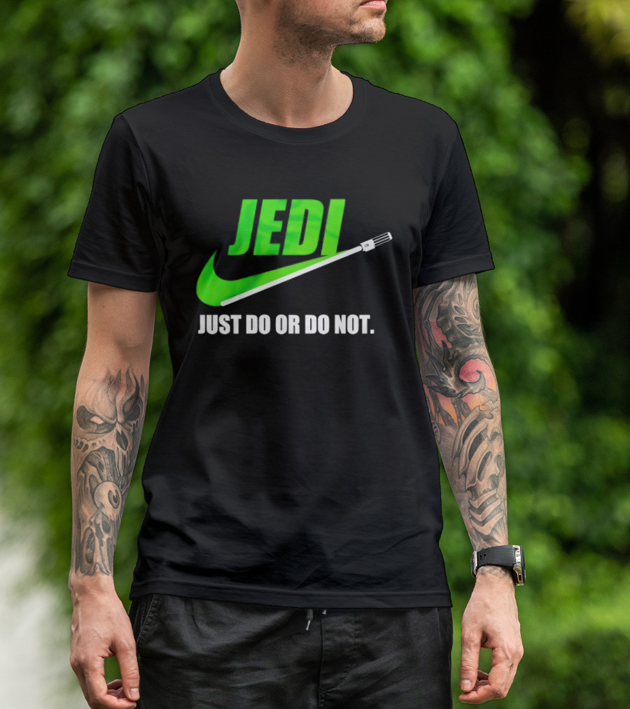 Jedi Just Do Or Do Not Lightsaber Swoosh T-Shirt
