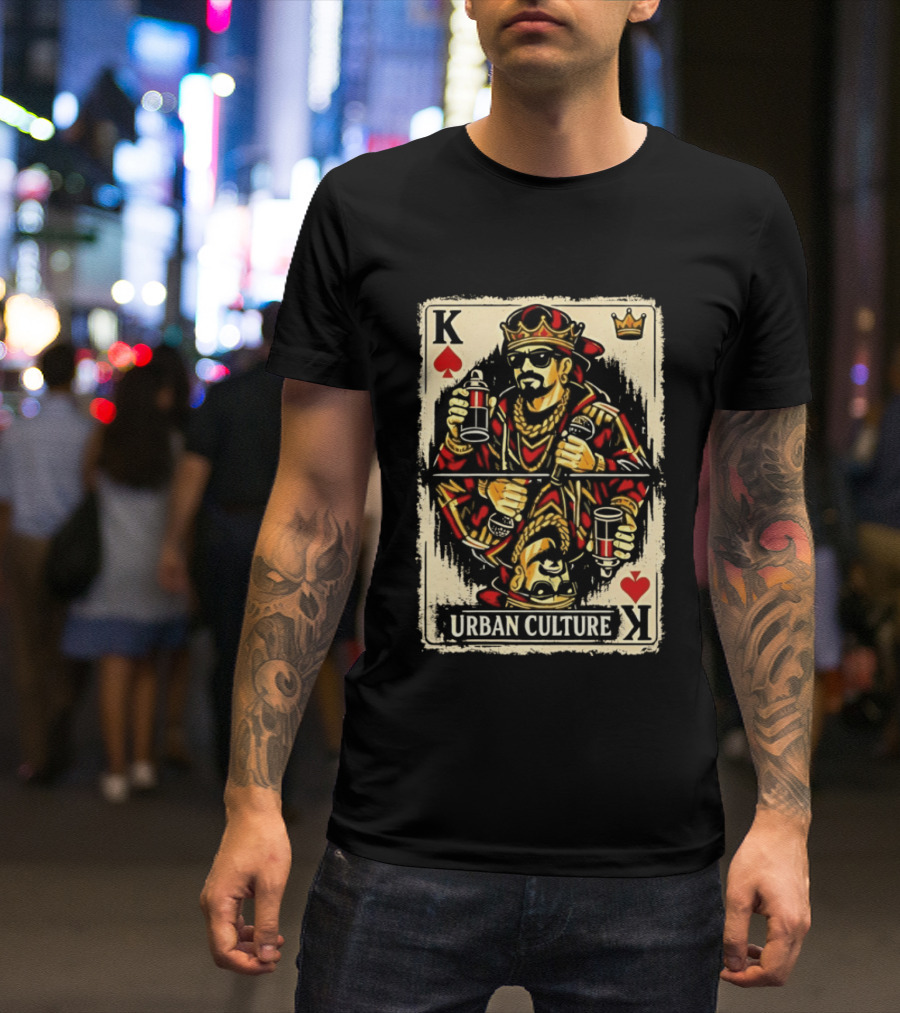 King Spades Urban Culture Playing Card T-Shirt
