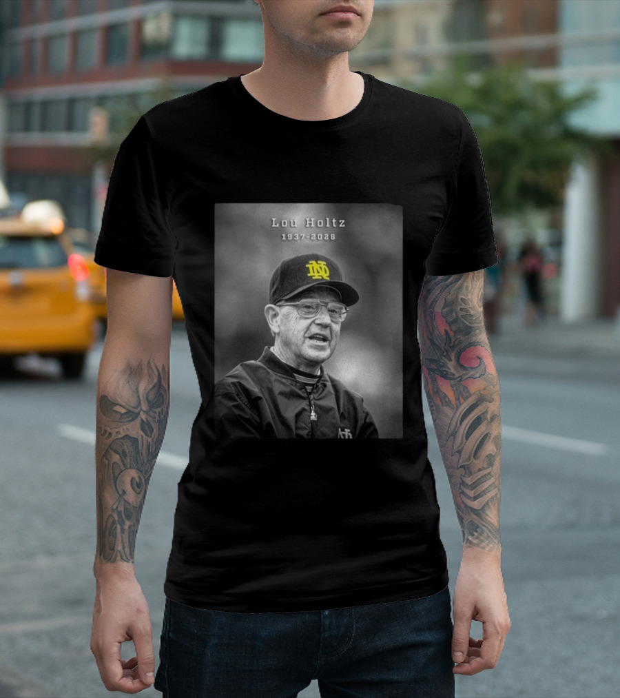 Lou Holtz Notre Dame Coach 1937 2026 Iconic Legacy T-Shirt