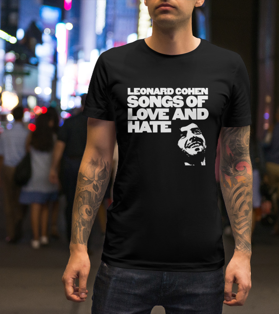 Leonard Cohen Songs Of Love And Hate Smiling T-Shirt