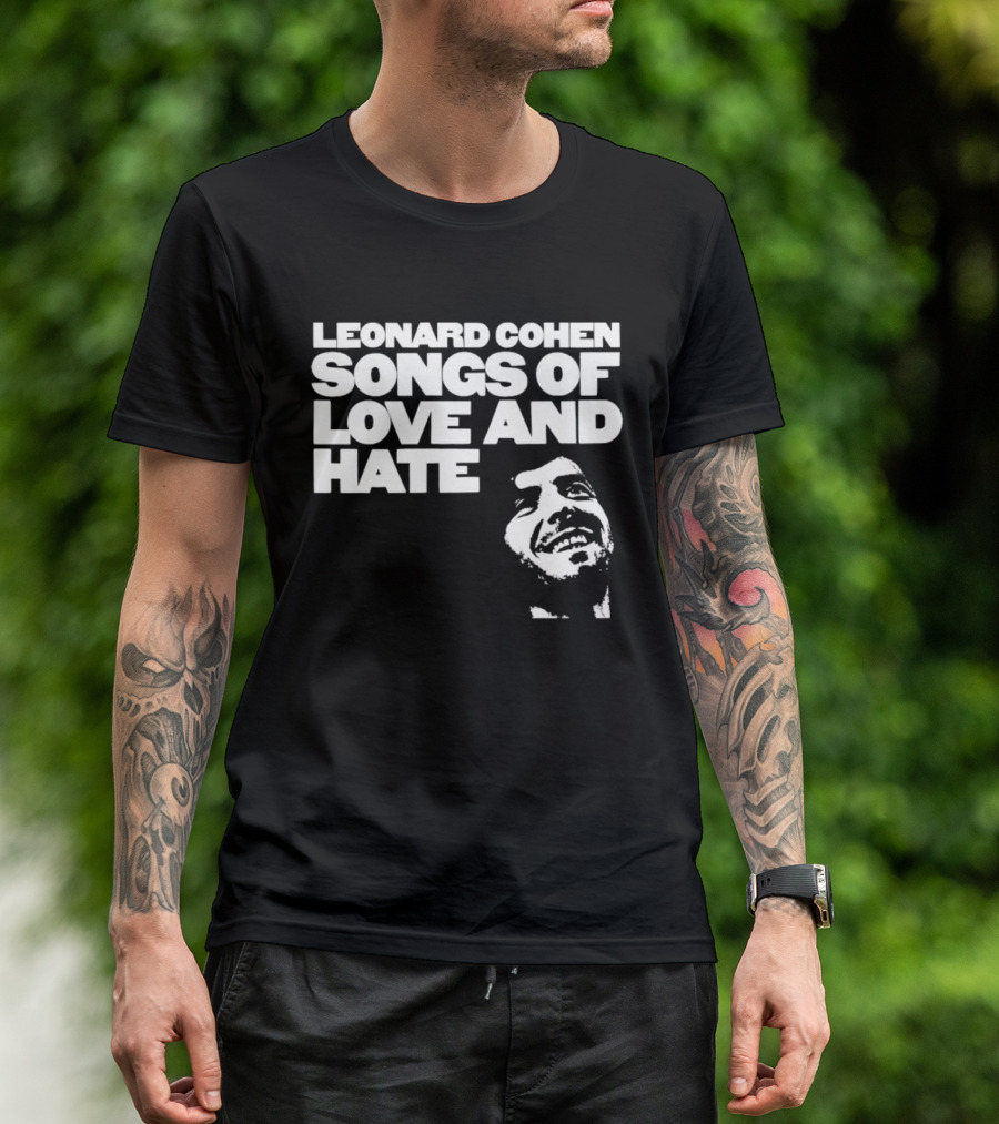 Leonard Cohen Songs Of Love And Hate Smiling T-Shirt