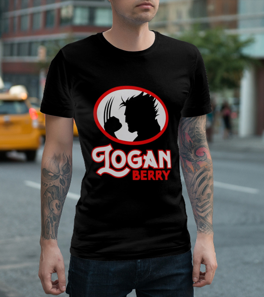 Logan Berry Marvel Wolverine Silhouette Claw T-Shirt