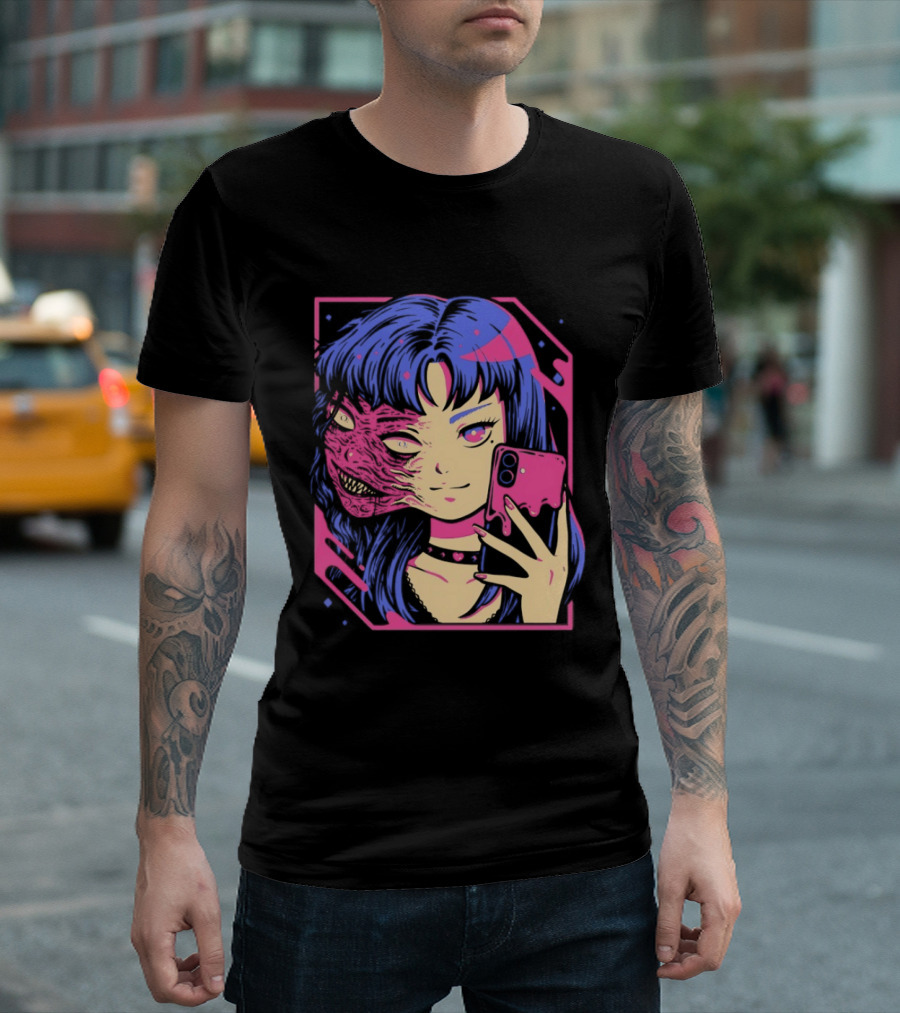 Love Me To Death Again Anime Zombie Aesthetic Pastel Goth T-Shirt