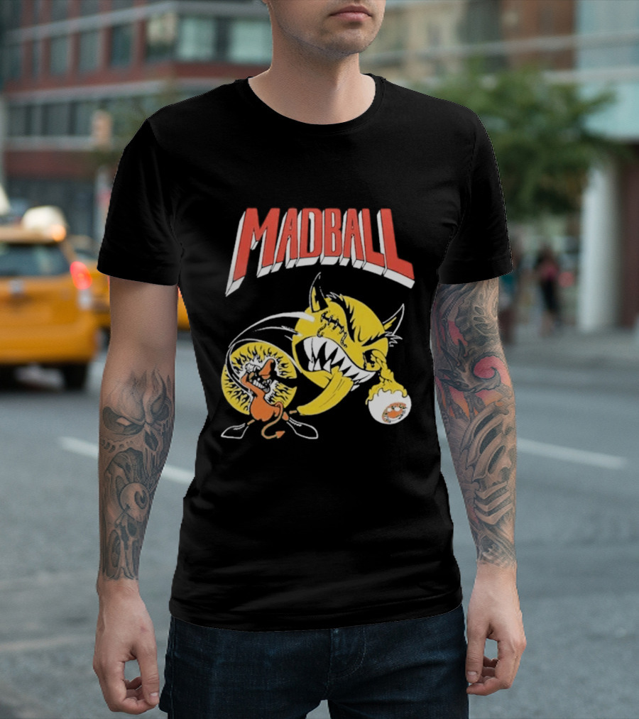 Madball South America Tour March 2026 Yellow Angry Character With Baseball Bat T-Shirt