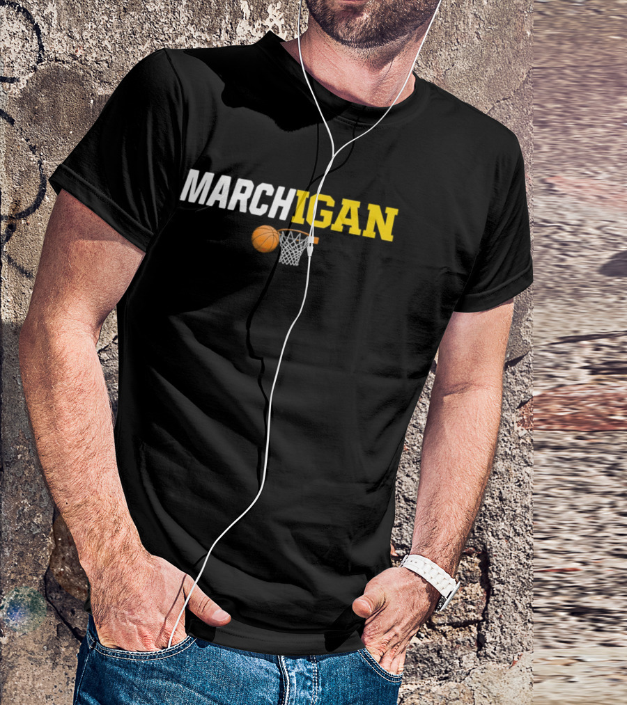 Marchigan Basketball Michigan Wolverines March Madness T-Shirt
