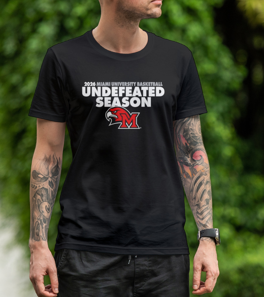 2026 Miami University Basketball Undefeated Season RedHawks T-Shirt