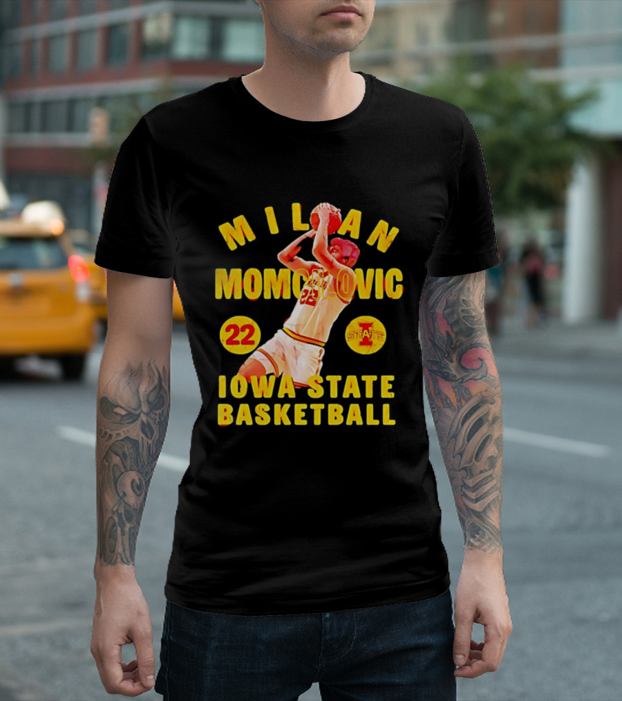 Milan Momcilovic 22 Iowa State Cyclones Basketball State 2026 T-Shirt