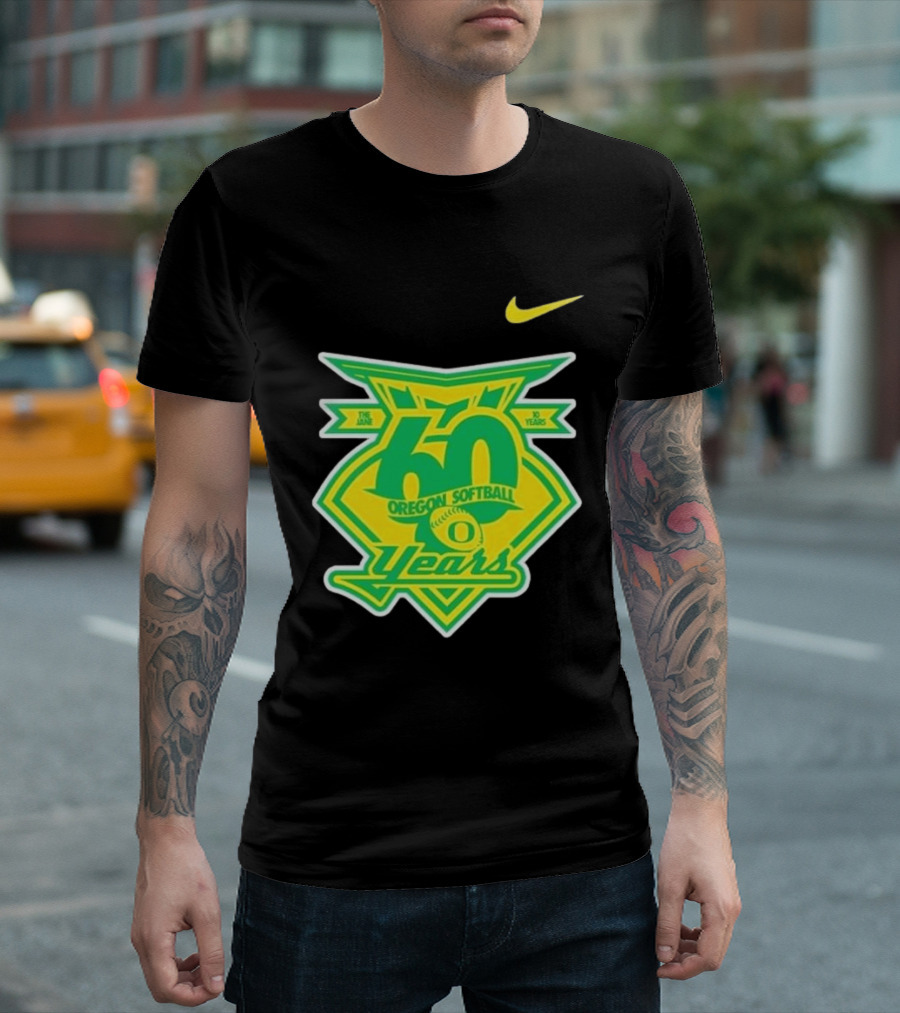 Nike Oregon Softball 60 Years Anniversary T-Shirt