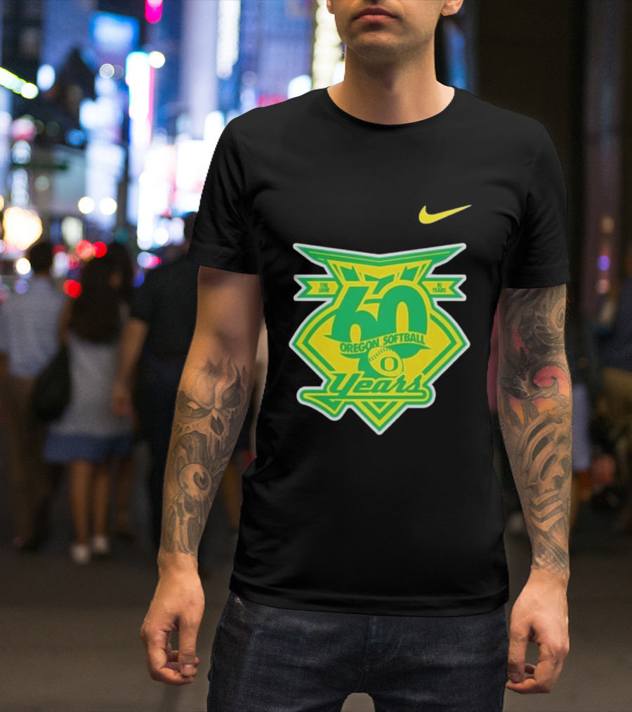 Nike Oregon Softball 60 Years Anniversary T-Shirt