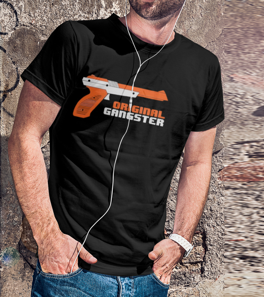 Original Gangster Orange Video Game Zapper Gun T-Shirt