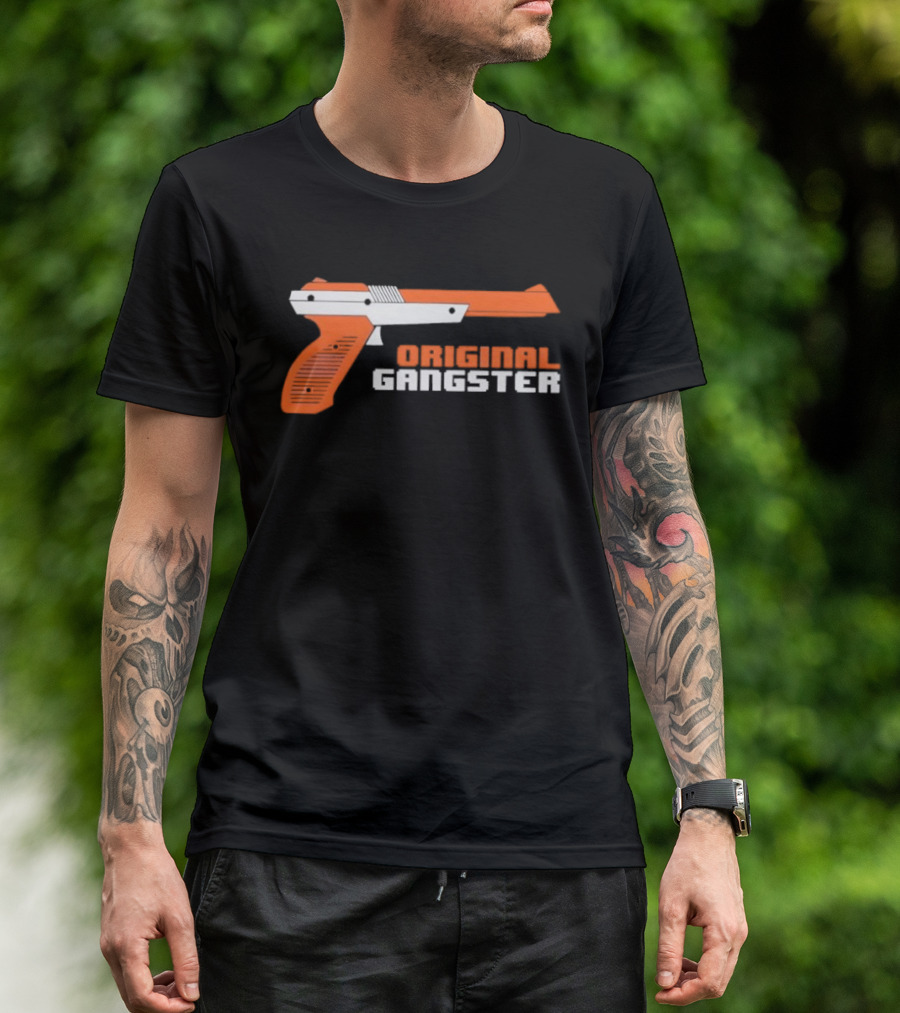 Original Gangster Orange Video Game Zapper Gun T-Shirt