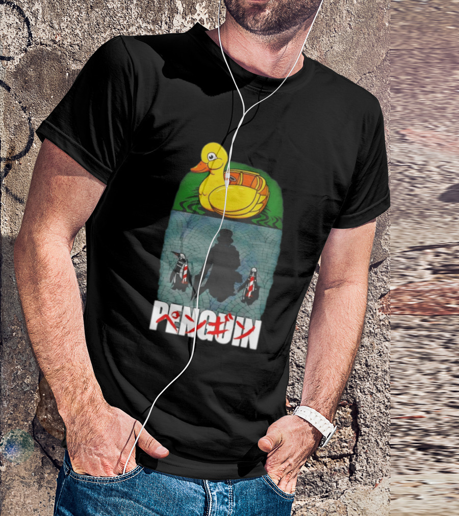 Penguin Oswald Cobblepot Walking Toward Duck Akira T-Shirt
