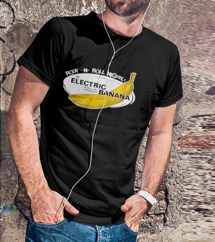 Rock N Roll Nightly Electric Banana Pittsburgh PA Vintage Retro Music Venue T-Shirt