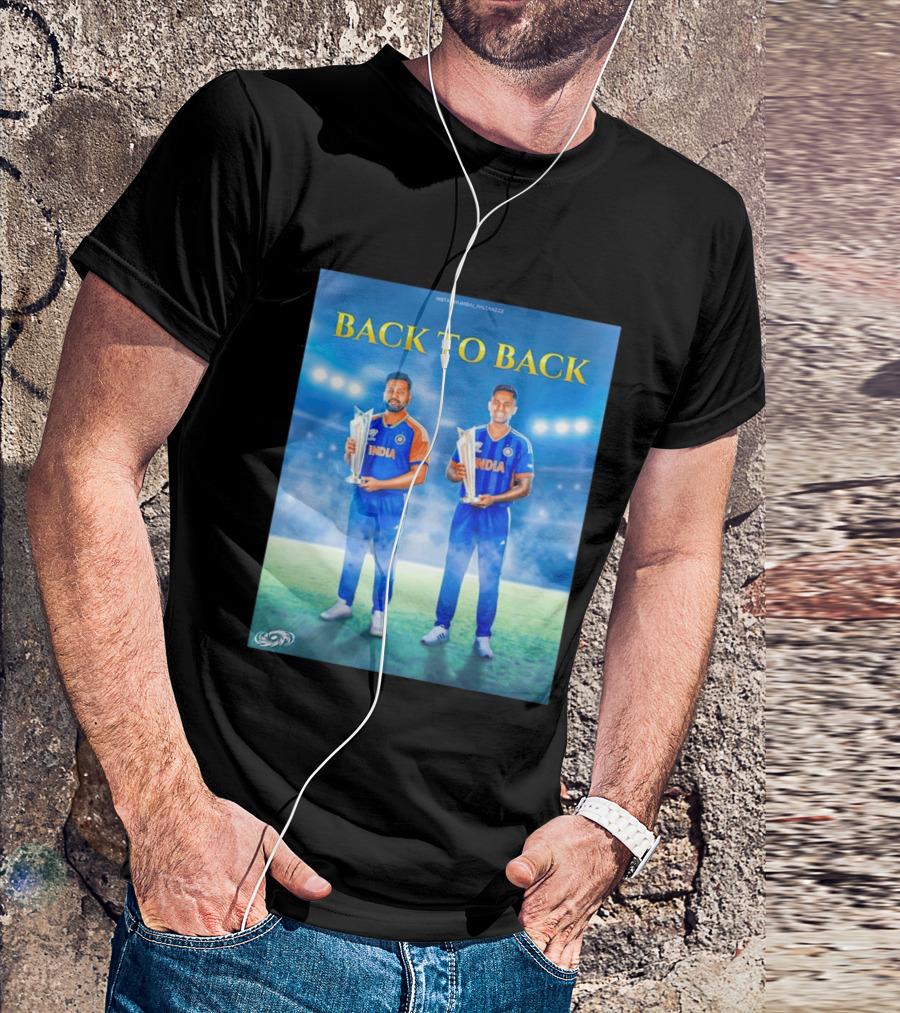 Back To Back India T20 World Cup Rohit Sharma Suryakumar Yadav T-Shirt