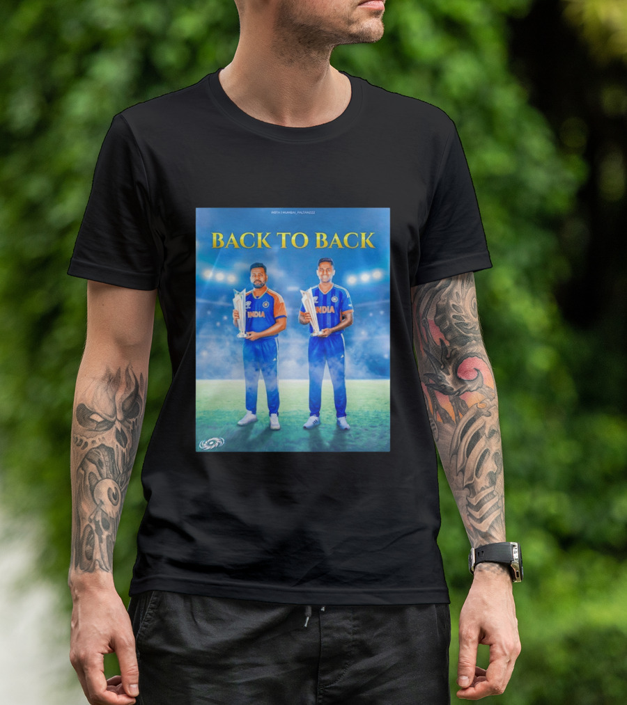 Back To Back India T20 World Cup Rohit Sharma Suryakumar Yadav T-Shirt
