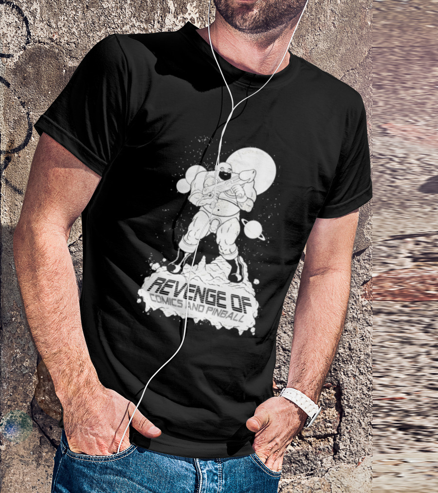 Revenge Of Comics And Pinball Spacesuit Cosmic Warrior Planet Battle T-Shirt