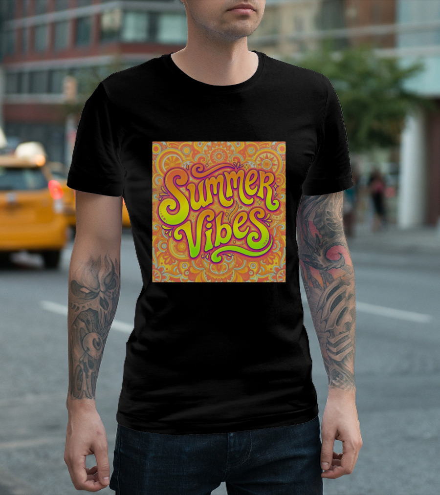 Summer Vibes Psychedelic Groove Floral T-Shirt