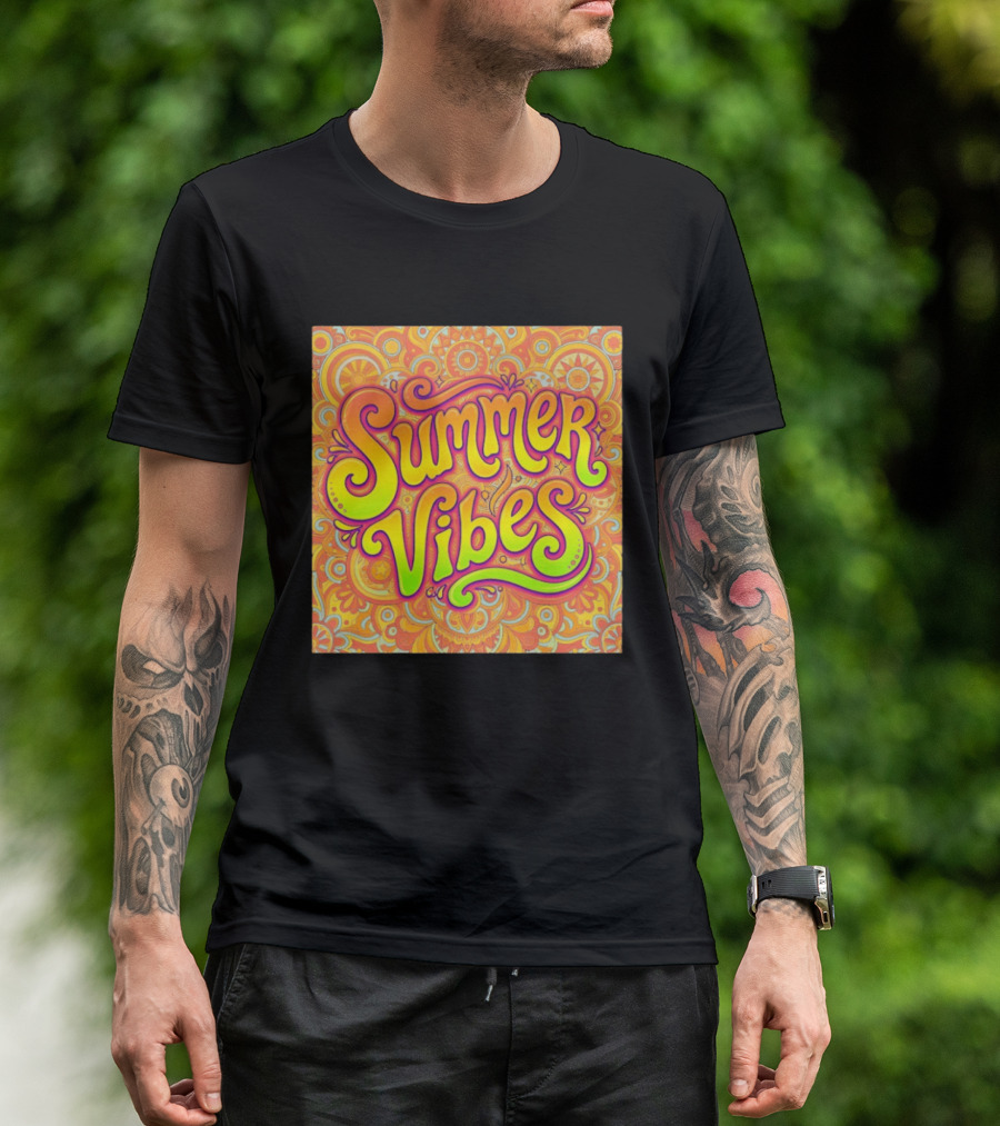 Summer Vibes Psychedelic Groove Floral T-Shirt