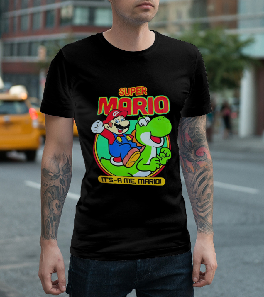 Super Mario Yoshi It's A Me Mario Nostalgic Adventure T-Shirt