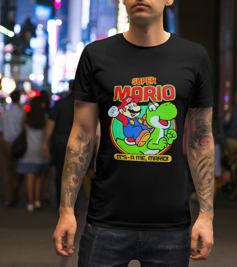 Super Mario Yoshi It's A Me Mario Nostalgic Adventure T-Shirt