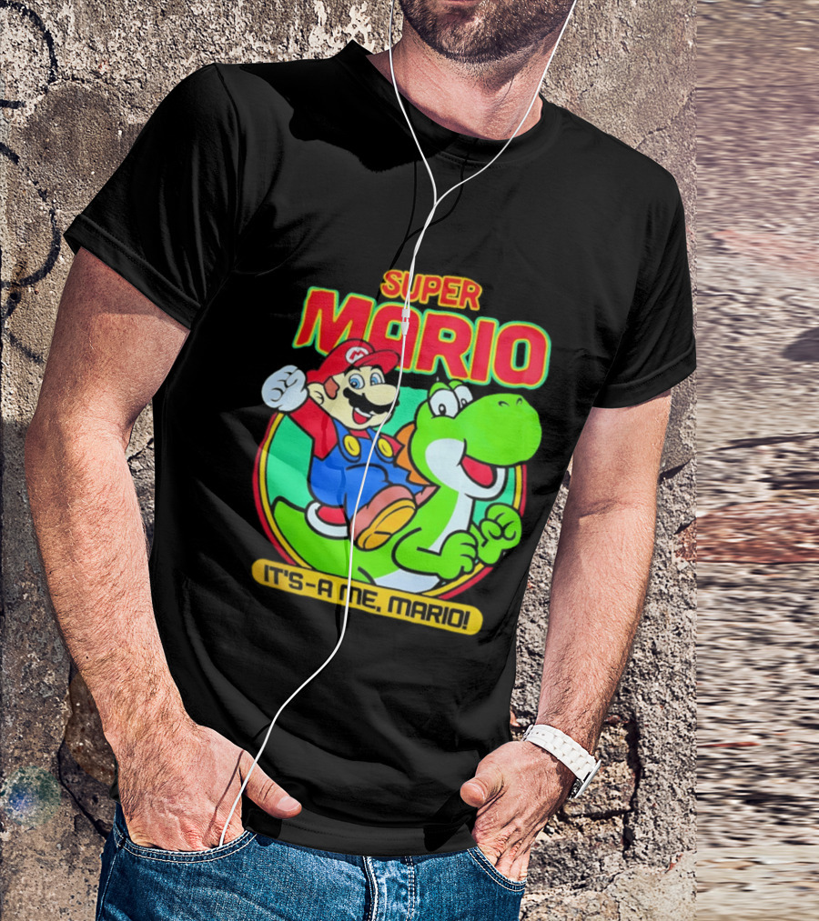 Super Mario Yoshi It's A Me Mario Nostalgic Adventure T-Shirt