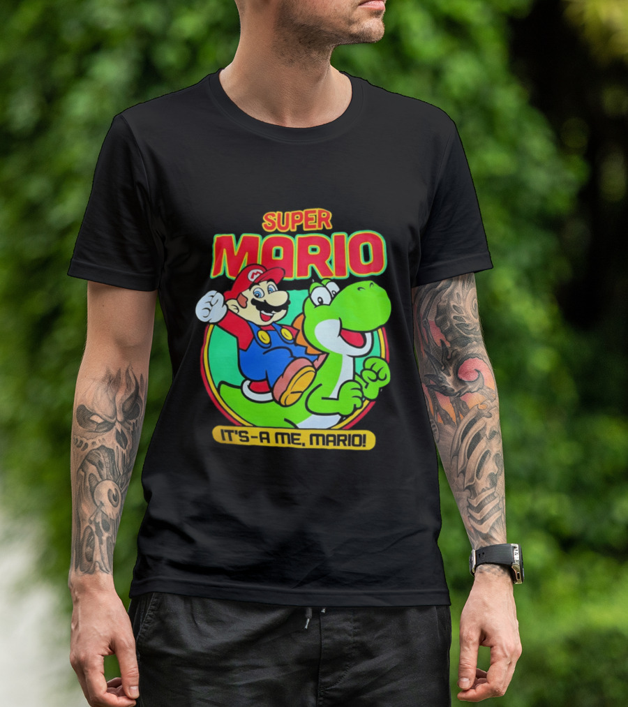 Super Mario Yoshi It's A Me Mario Nostalgic Adventure T-Shirt