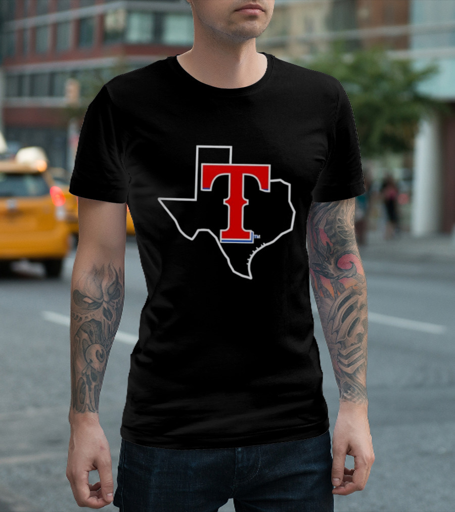 Texas Rangers MLB Iconic State T T-Shirt