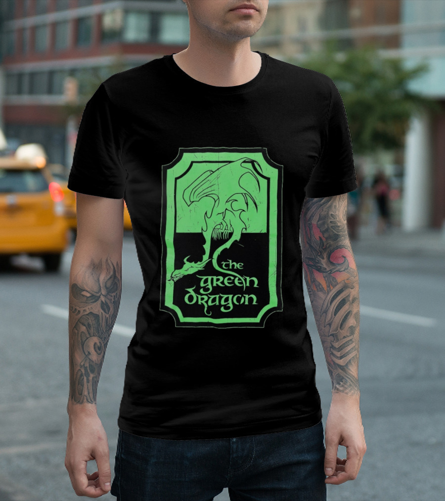 The Green Dragon Lord Of The Rings Fantasy Tavern T-Shirt