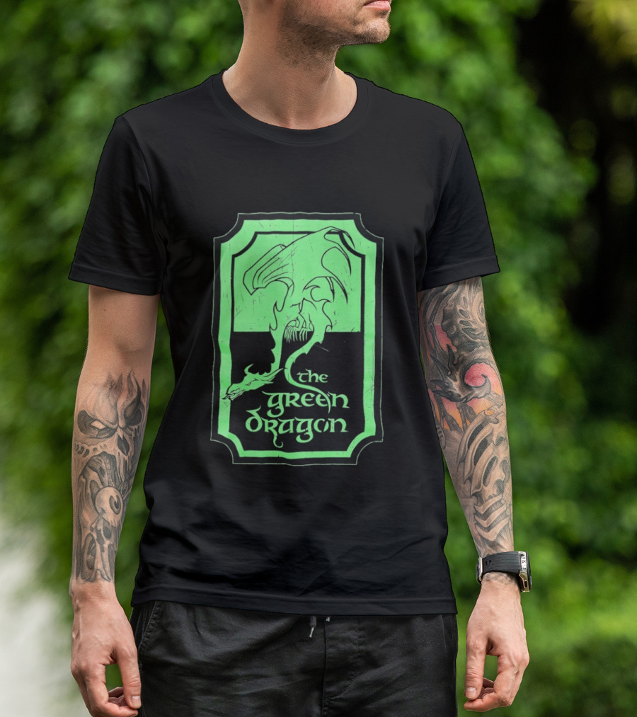 The Green Dragon Lord Of The Rings Fantasy Tavern T-Shirt