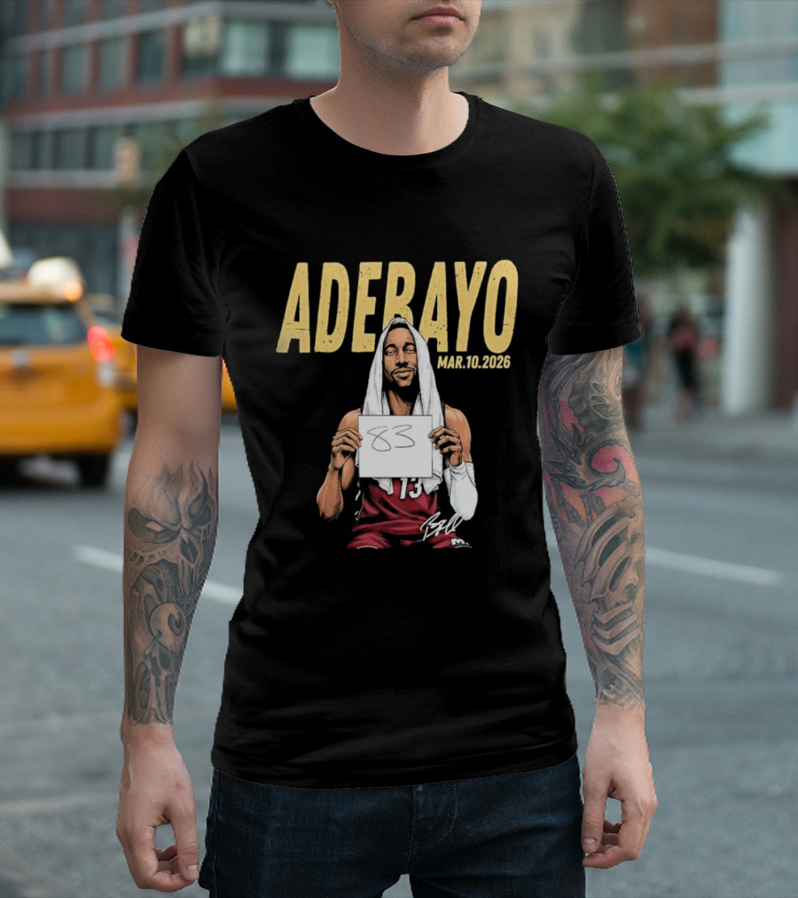 Ultimate Bam Adebayo Career High 83 Miami Basketball March 10 2026 T-Shirt