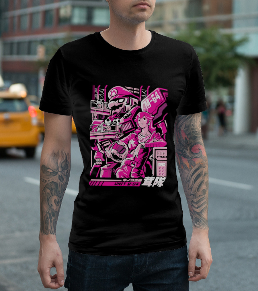 Unit M 64 Mario Mech M 64 Princess Peach T-Shirt