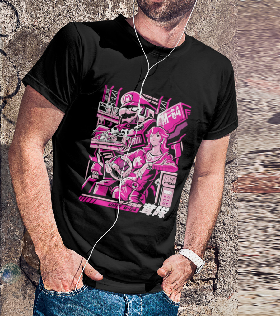 Unit M 64 Mario Mech M 64 Princess Peach T-Shirt