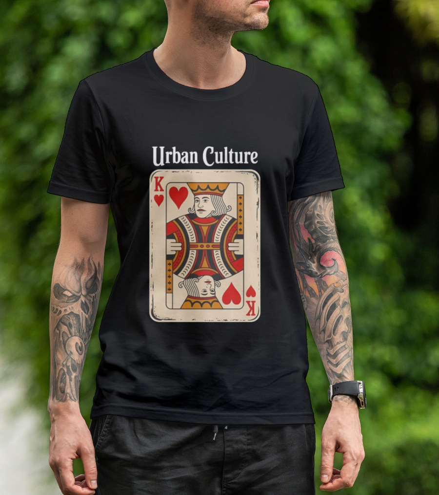 Urban Culture King Of Hearts Card T-Shirt