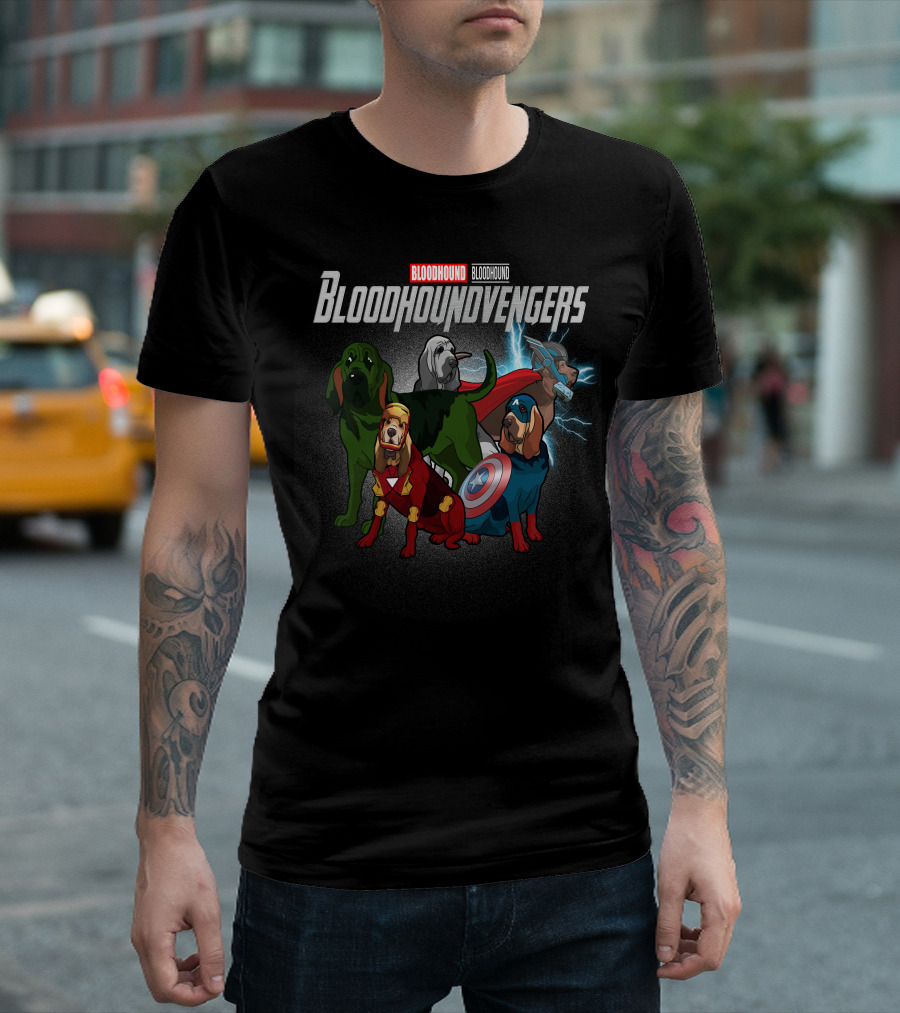 Bloodhound Bloodhoundvengers Superhero Dogs T-Shirt