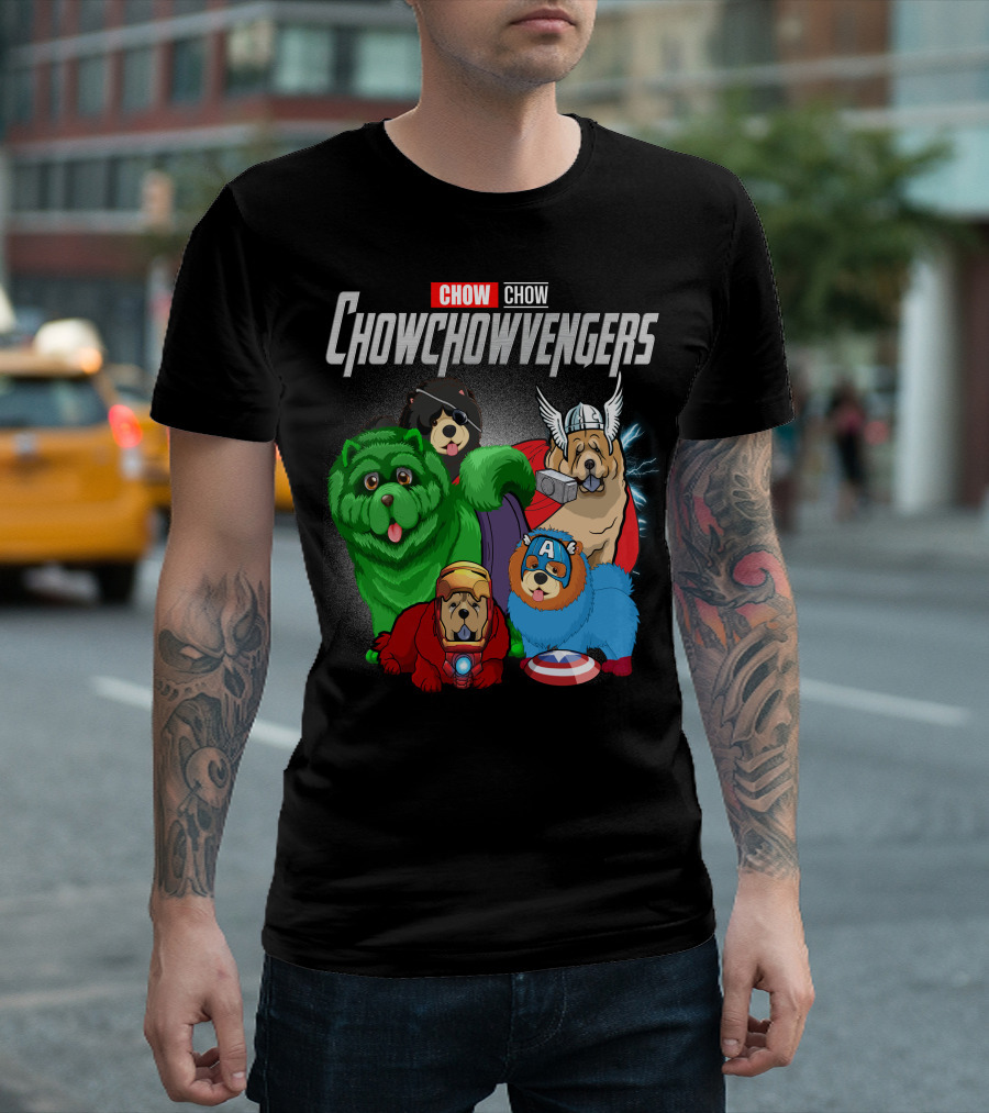 Chow Chow Chowchowvengers Superhero Dogs Avengers Mashup T-Shirt
