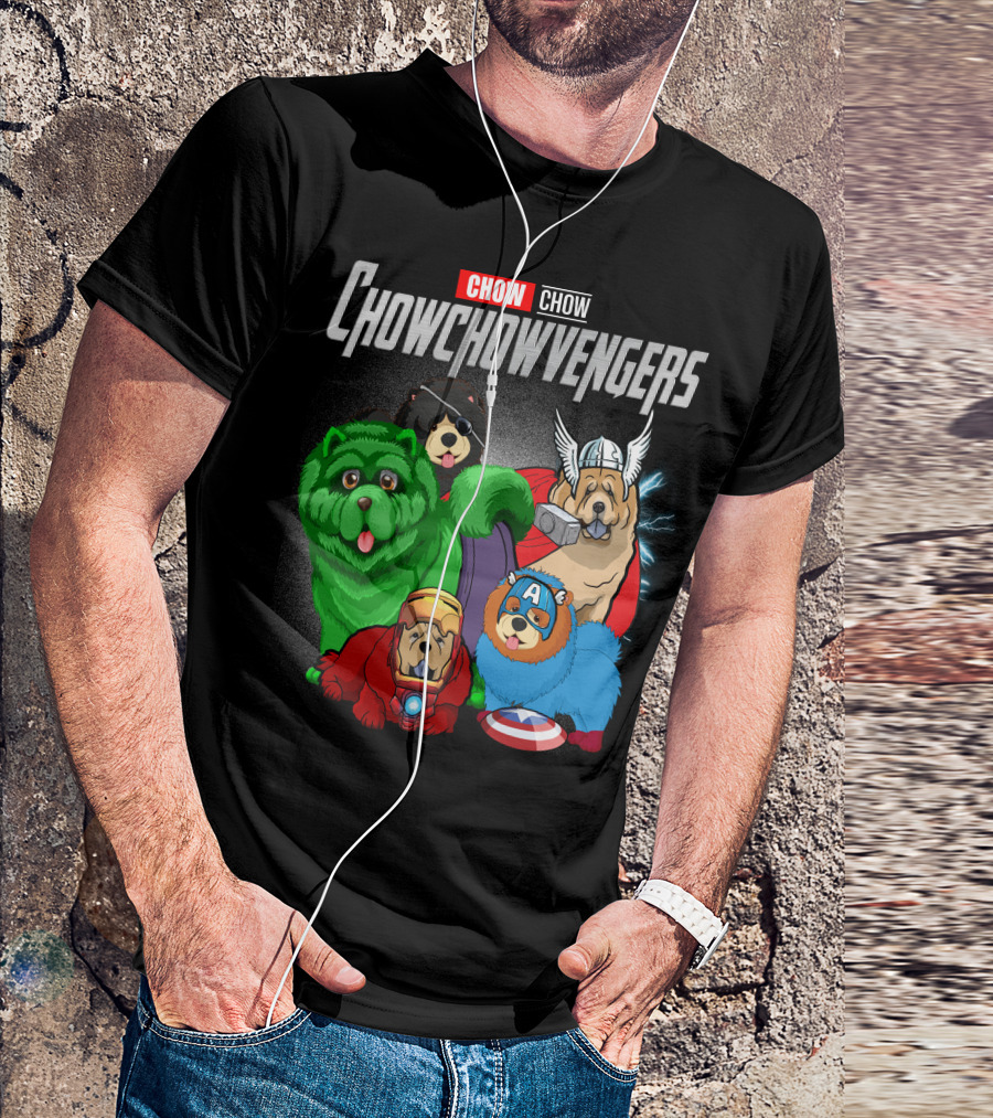 Chow Chow Chowchowvengers Superhero Dogs Avengers Mashup T-Shirt