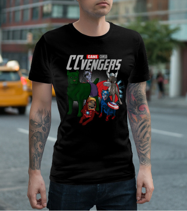 Cane Corso CCvengers Dogs As Superheroes T-Shirt