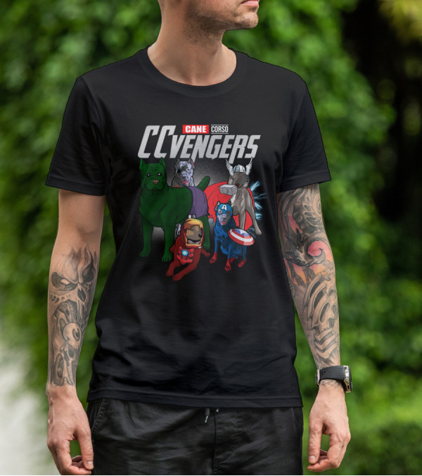 Cane Corso CCvengers Dogs As Superheroes T-Shirt